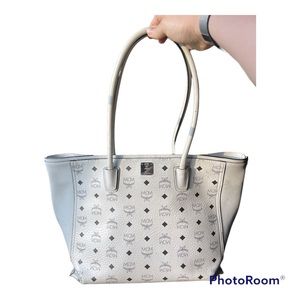 MCM white tote